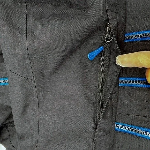 The North Face HyVent Terrain Vista 3L Pro Rain Jacket Men's Medium Black Blue - Picture 9 of 16